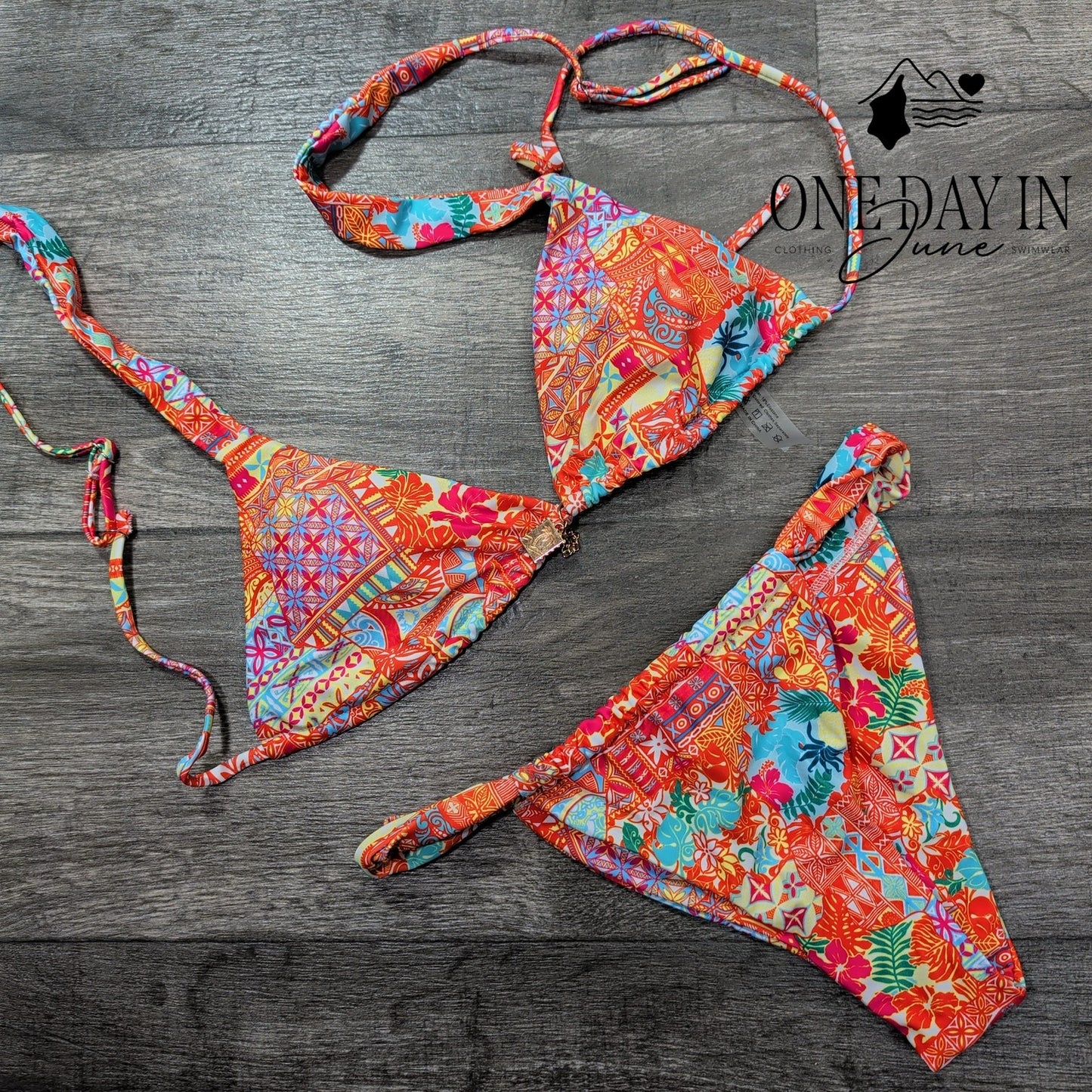 RoseSeek Adjustable Triangle Bikini Swimsuit Size S