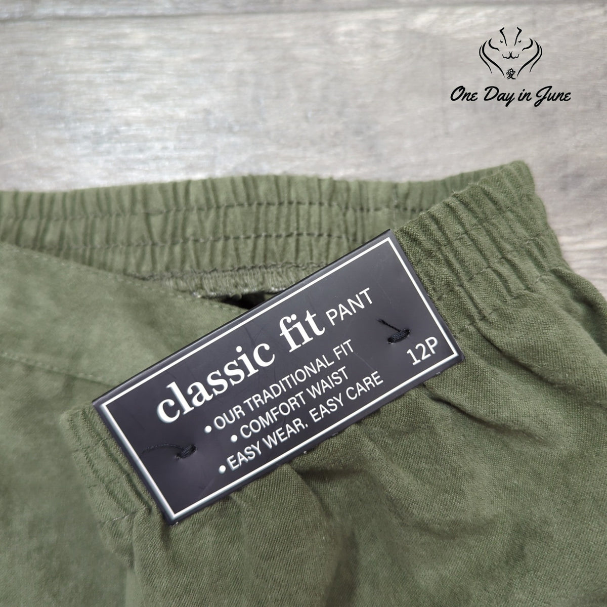 Alfred Dunner Classic Fit Pants Olive Green Comfort Waist NWT Size 12P