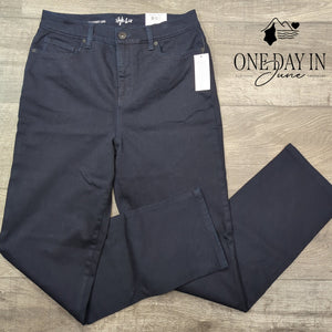 Style & Co Mid Rise Straight Leg Jeans Dark Navy Blue NWT Size 10