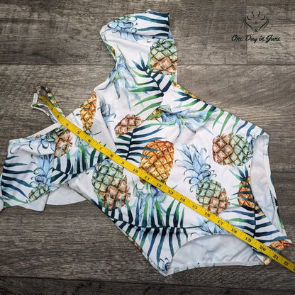 Yaffifashion Pineapple Off Shoulder One Piece Size 8-9 yrs