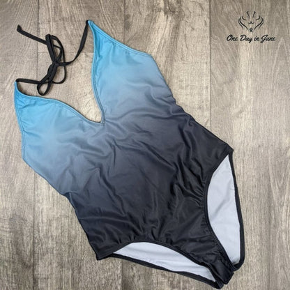 Alove Gradient One Piece Swimsuit Size M