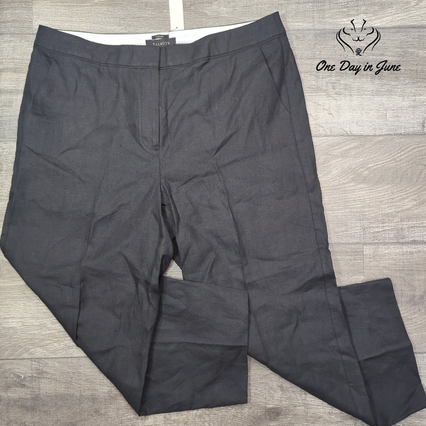 Talbots Chelsea Linen Pants Size 14