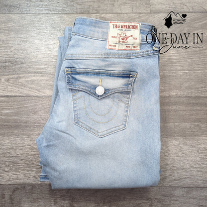 True Religion Joey Mid Rise Flare Jeans Light Wash NWT Size 29 (8)