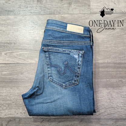 AG Adriano Goldschmied The Legging Ankle Distressed Skinny Jeans NWT Size 4 (27)