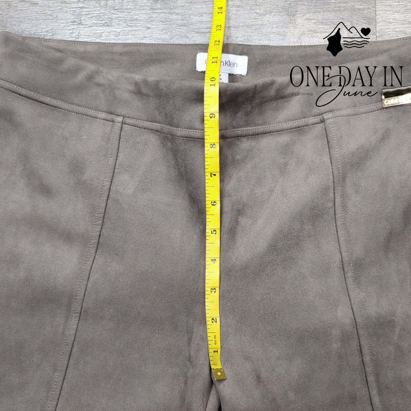 Calvin Klein Faux Suede Pull On Pants Size L
