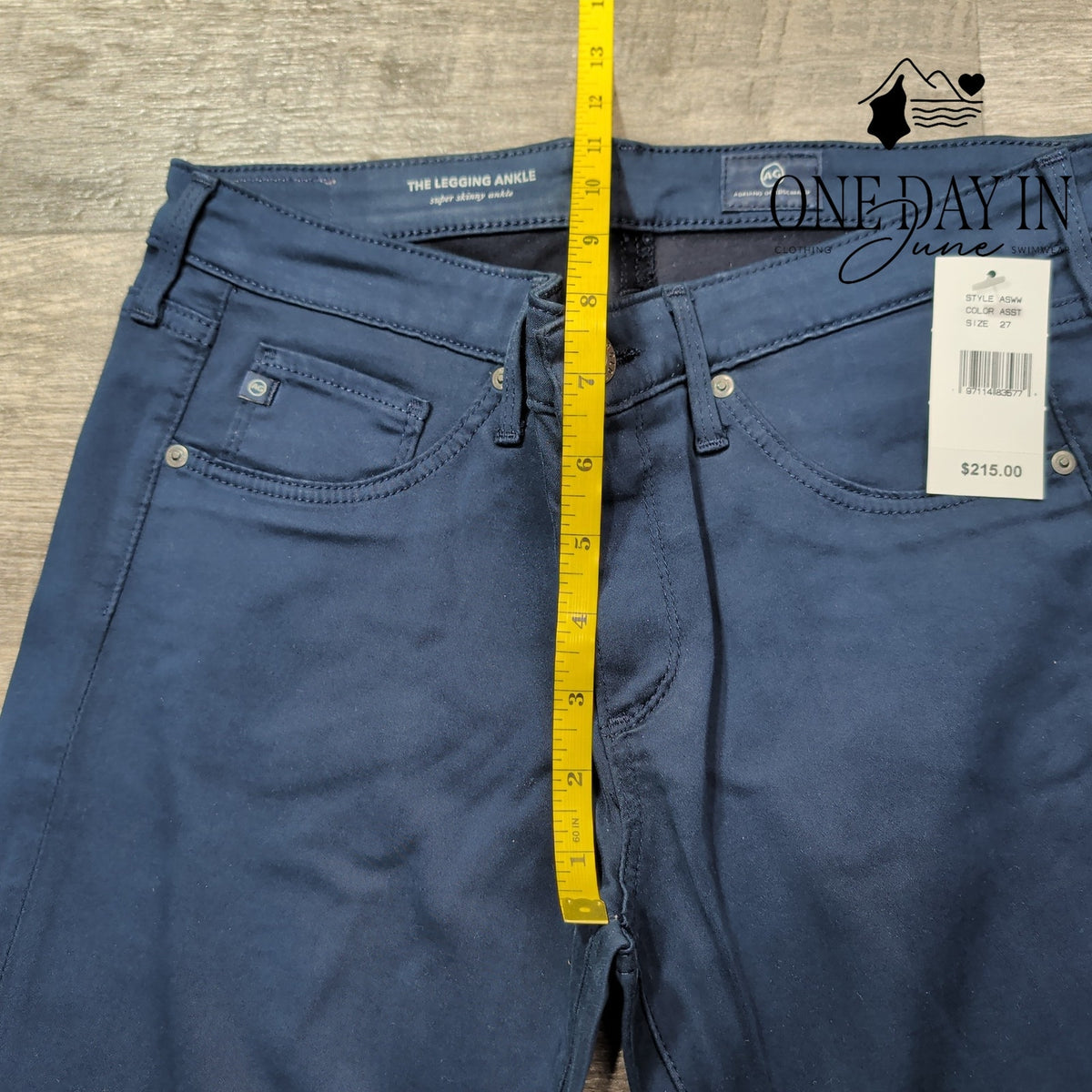 AG Adriano Goldschmied The Legging Ankle Super Skinny Jeans Navy NWT Size 4 (27)