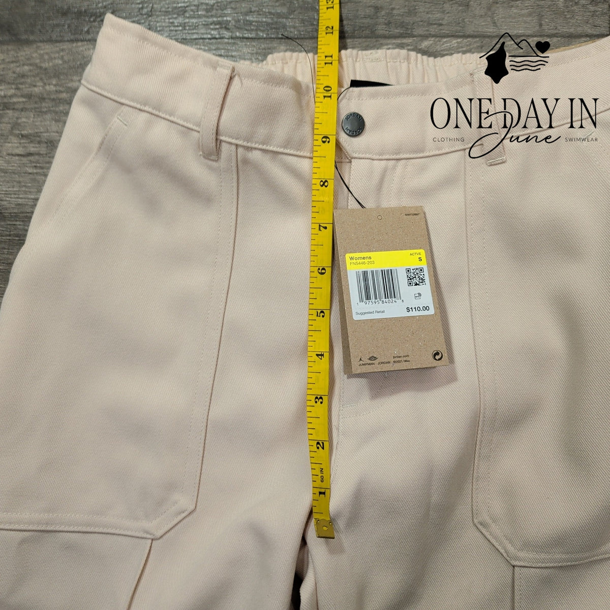Air Jordan Women's Woven Straight Leg Pants Legend Light Brown NWT Size S