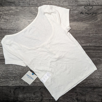 Arizona Jean Co. Ribbed Short Sleeve Crop Top Size XS