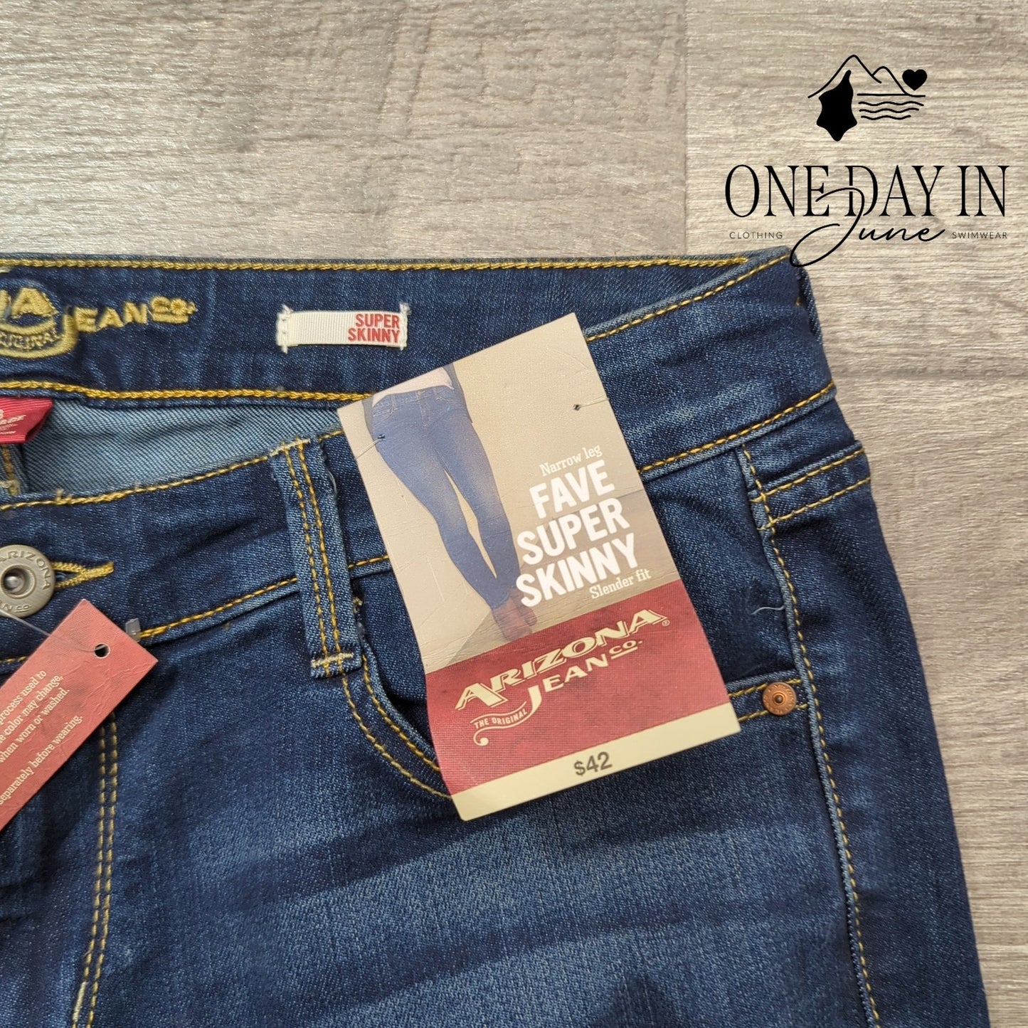 Arizona Jean Co. Juniors Narrow Leg Fave Super Skinny Jeans Size 13