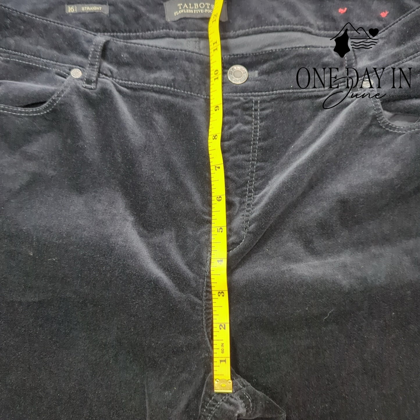 Talbots 5 Pocket Flawless Velvateen Straight Leg Pants Size 16