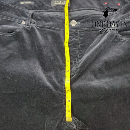 Talbots 5 Pocket Flawless Velvateen Straight Leg Pants Size 16