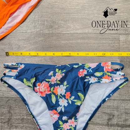 Aleumdr Floral Bikini Swimsuit Size L