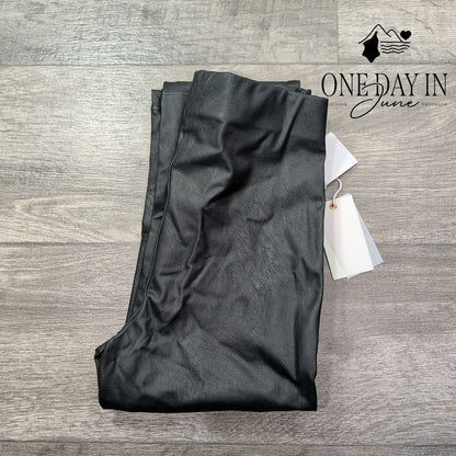 Good American Better Than Leather Leggings Black High Rise Skinny NWT Size 1
