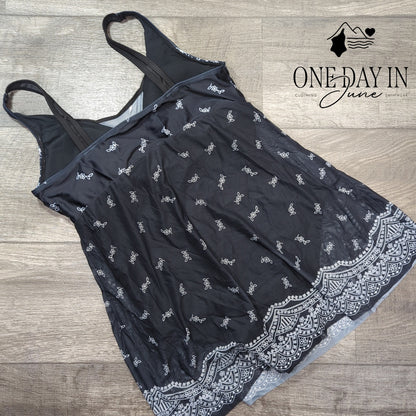 Zando One Piece Mesh Swimdress One Piece Swimsuit Size L