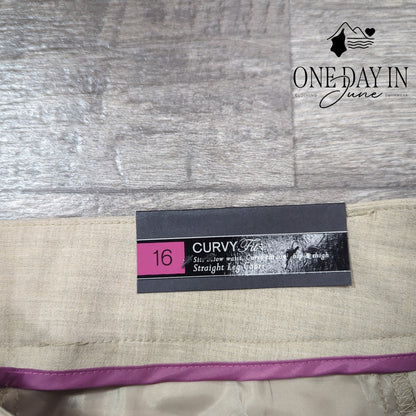 Apt. 9 Curvy Straight Leg Capri Pants Size 16