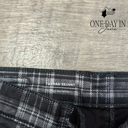 AG Adriano Goldschmied Farrah High Rise Skinny Plaid Jeans NWT Size 4 (27)