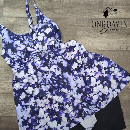 Neiyook Plus Size Swimdress Boyshort Tankini Swimsuit Size 24W