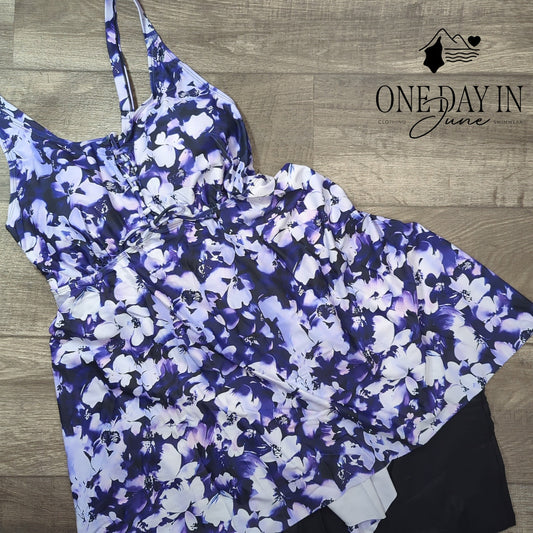 Neiyook Plus Size Swimdress Boyshort Tankini Swimsuit Size 24W