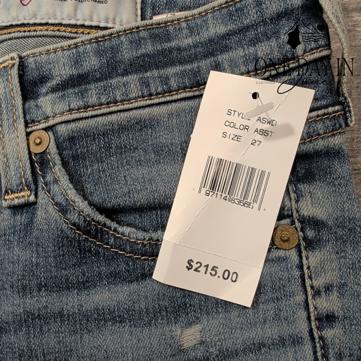 AG Adriano Goldschmied The Middi Ankle Jeans Distressed NWT Size 4 (27)
