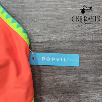 Popvil Colorblock One Piece Swimsuit Size L