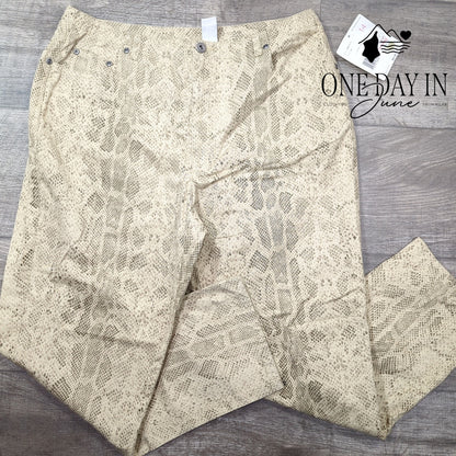 Liz Claiborne Animal Magnatism Straight Leg Pants Size 14