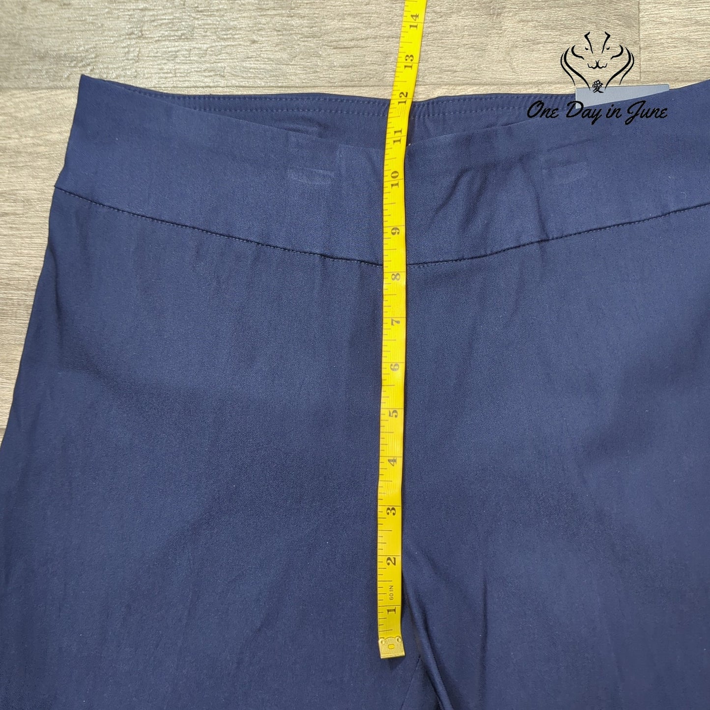 Crown & Ivy Petite Harbor Navy Cropped Pants Size 12P