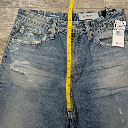 AG Adriano Goldschmied Phoebe High Waist Tapered Distressed Jean NWT $215 Size 4