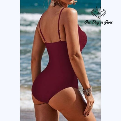 Ekouaer Elegant Inspired One Piece Swimsuit Size L