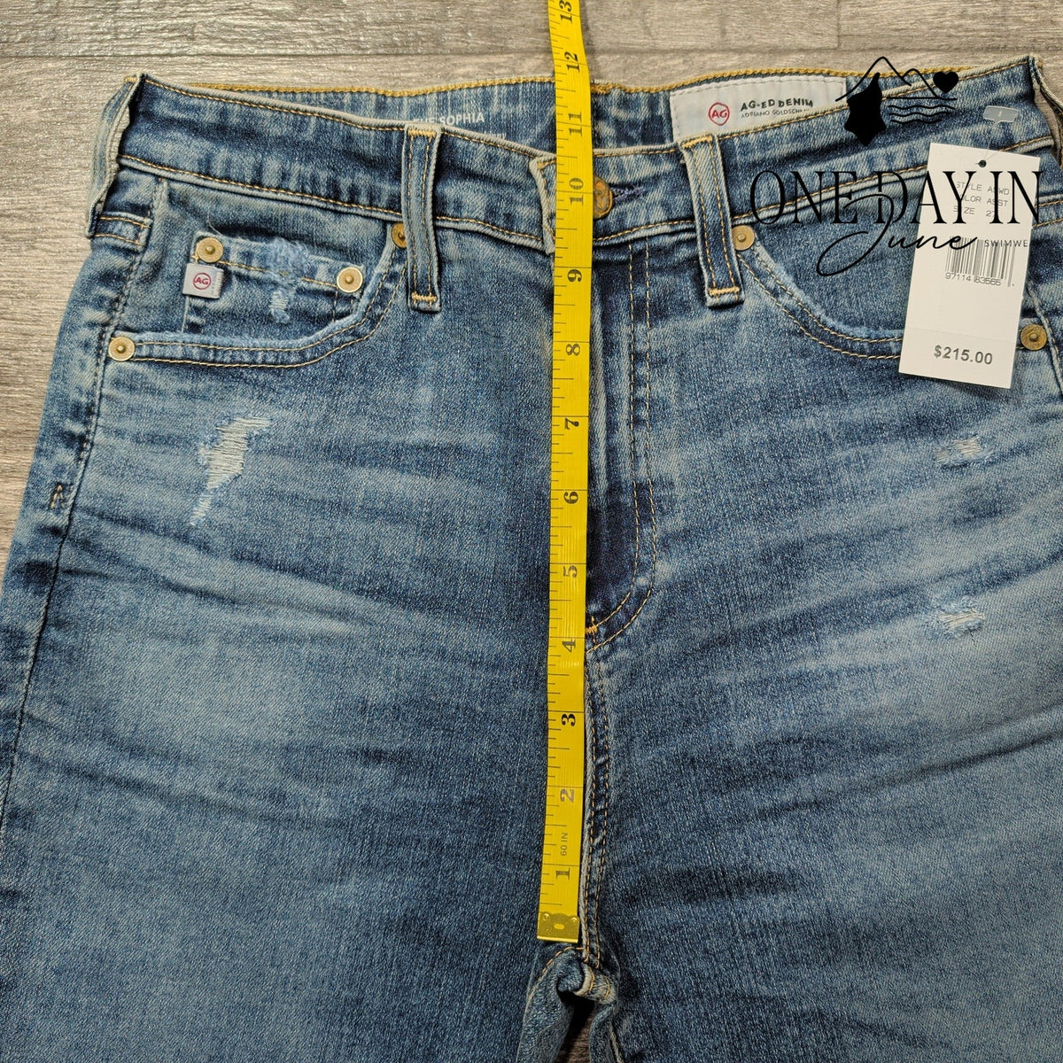 AG Adriano Goldschmied The Sophia High Rise Skinny Jeans Blue NWT Size 4 (27)