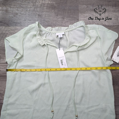 Worthington Short Sleeve Ruffle Top Size M
