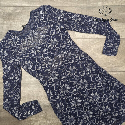 Express Long Sleeve Sheer Mini Dress Size S/P