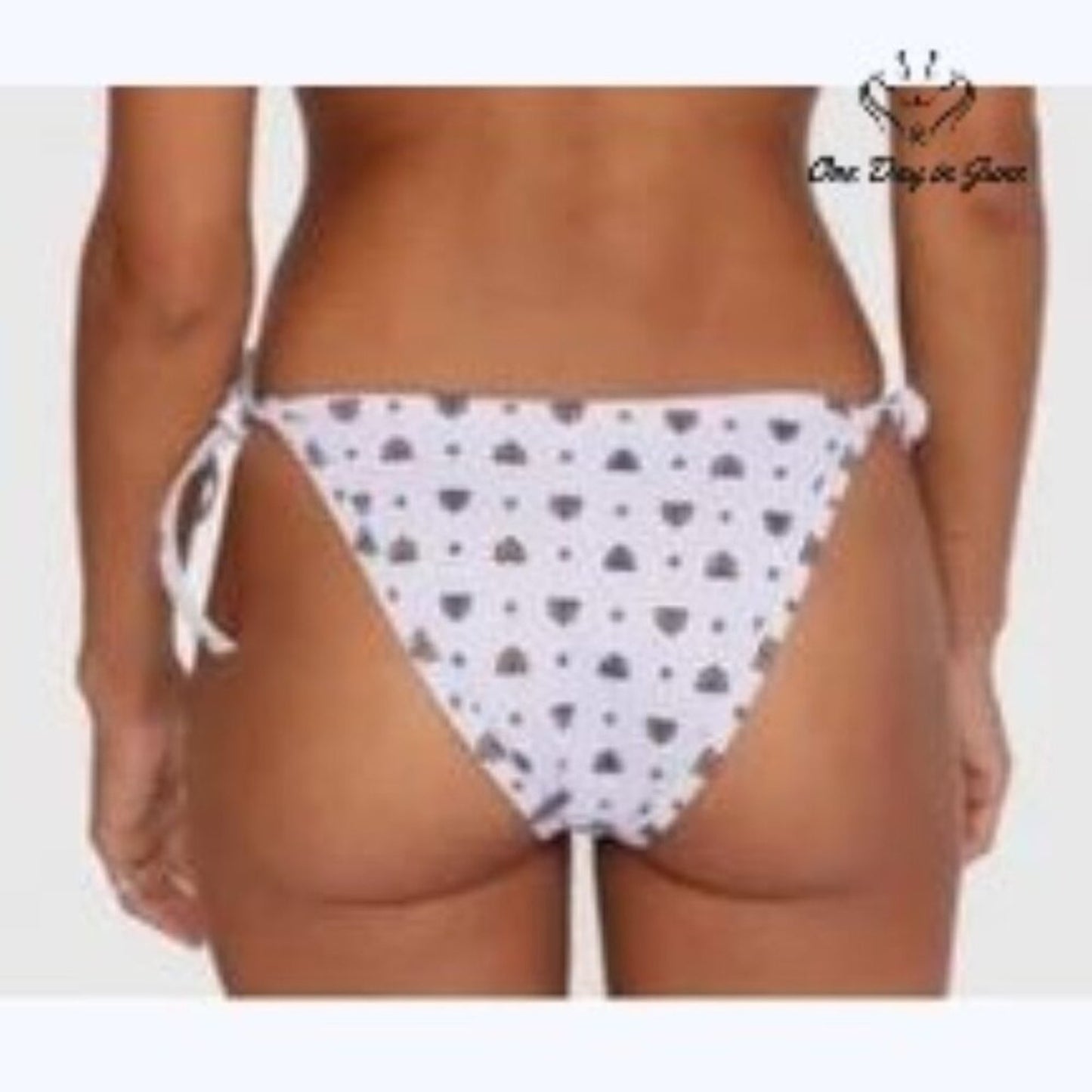 RVCA Foulard French Bikini Bottom Lavender Tie Side High Cut NWT Size XL