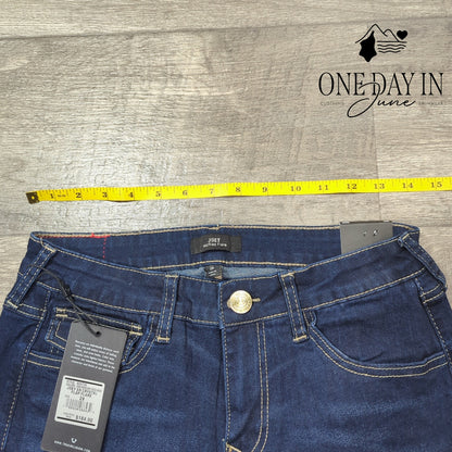 True Religion Joey Crystal Flap Flare Jeans Dark Wash NWT $184 Size 8 (29)