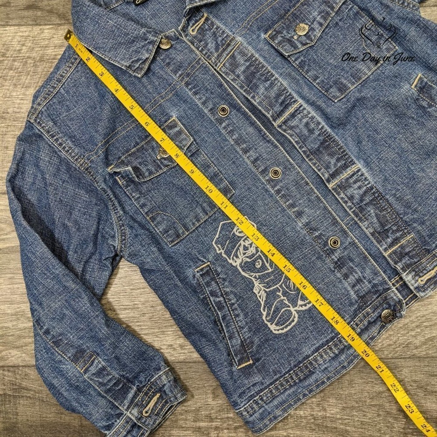 Cotler Painted Bad Ride Denim Jacket Size 7