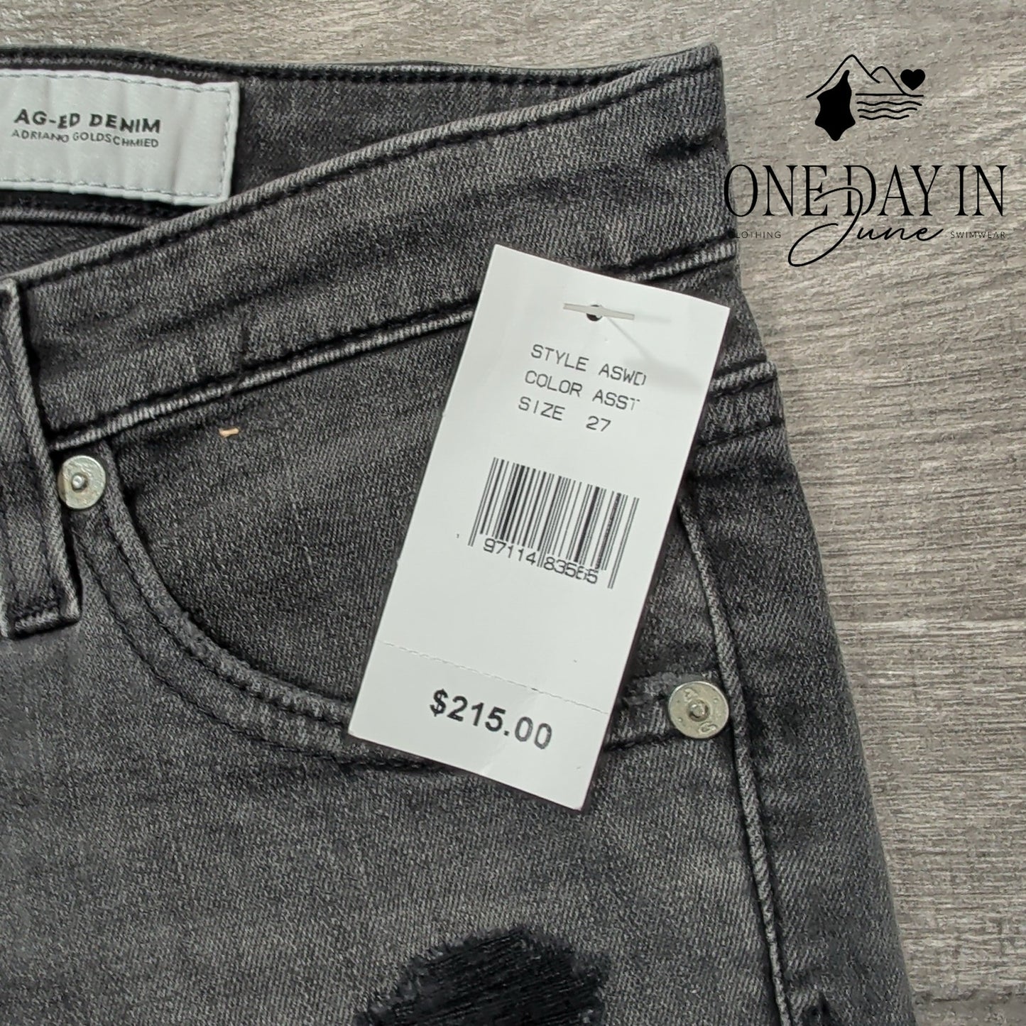 AG Adriano Goldschmied Legging Ankle Jeans Distressed Skinny NWT $215 Size 4 (27