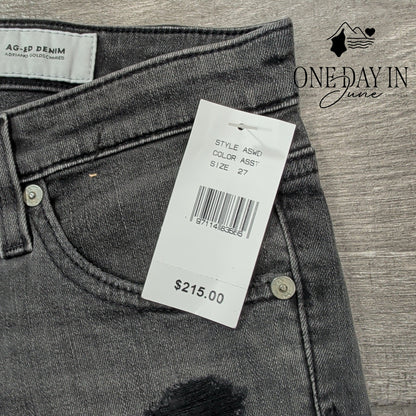 AG Adriano Goldschmied Legging Ankle Jeans Distressed Skinny NWT $215 Size 4 (27