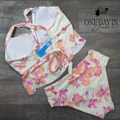 Cupshe Ruffle FLoral Bikini Swimsuit Size 1X Top/0X Bottom
