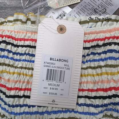 Billabong Gimme Sun Smock Tube Bikini Top Size M