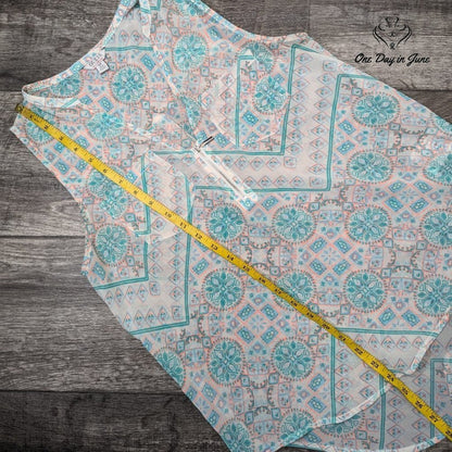 Guess Petite Sleeveless Sheer Top Size S/P