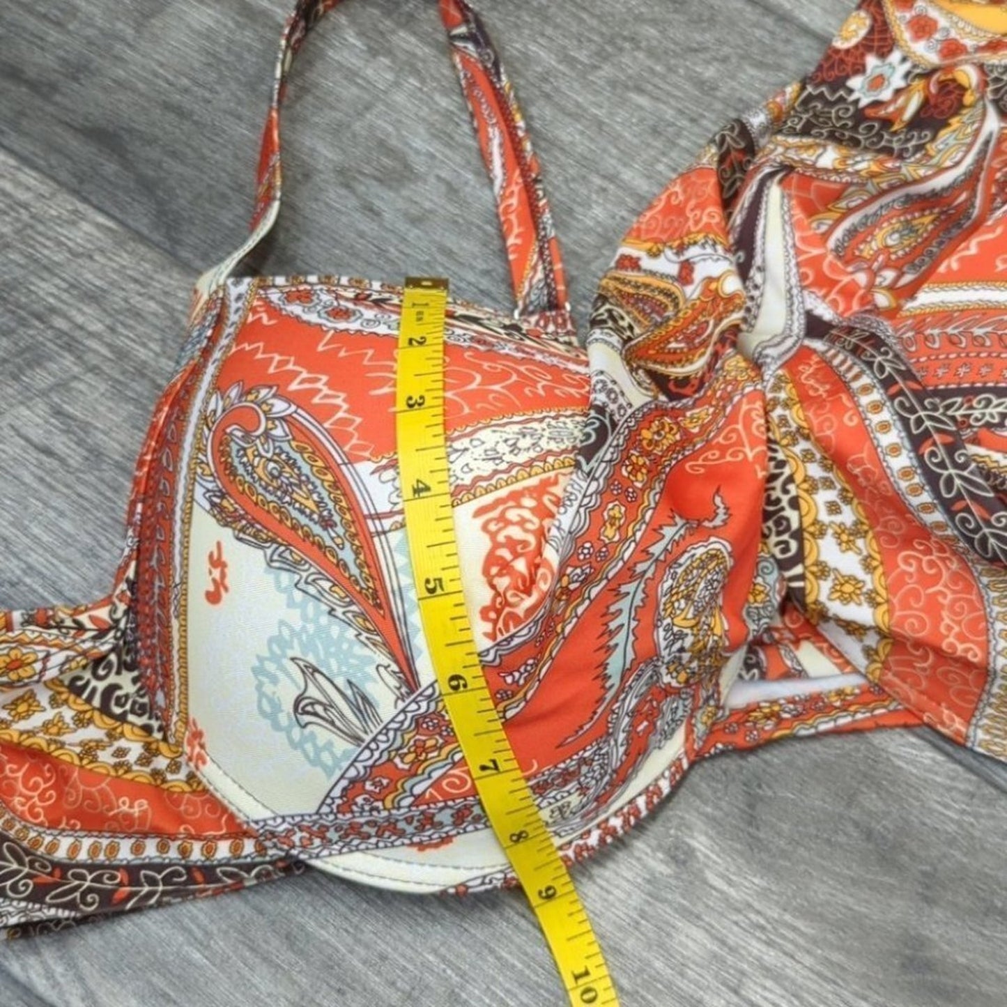 Sea Grove Plus Size High Waist Bandage Bikini Swimsuit Size 5XL