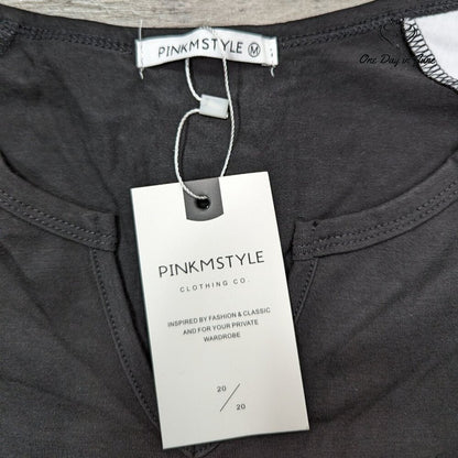 Pinkmstyle Short Sleeve Top Size M