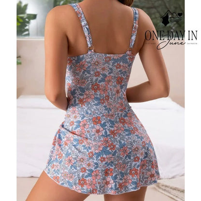 Eomenie Floral Skirted One Piece Swimsuit Size 2XL