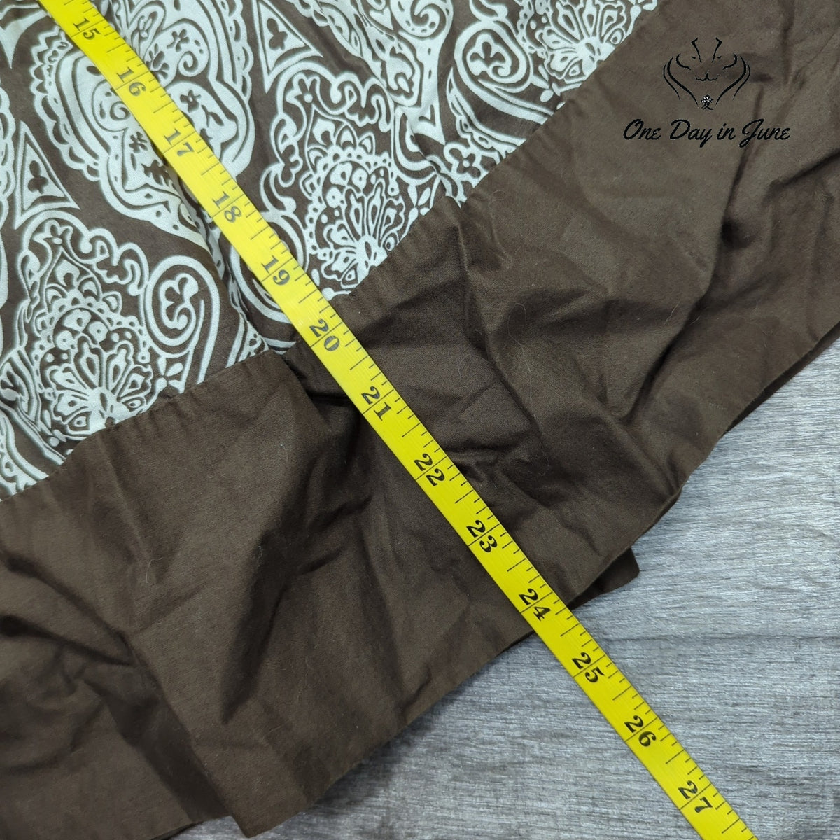 Apt. 9 Paisley A-Line Midi Skirt Brown Cream 100% Cotton Boho Size 4