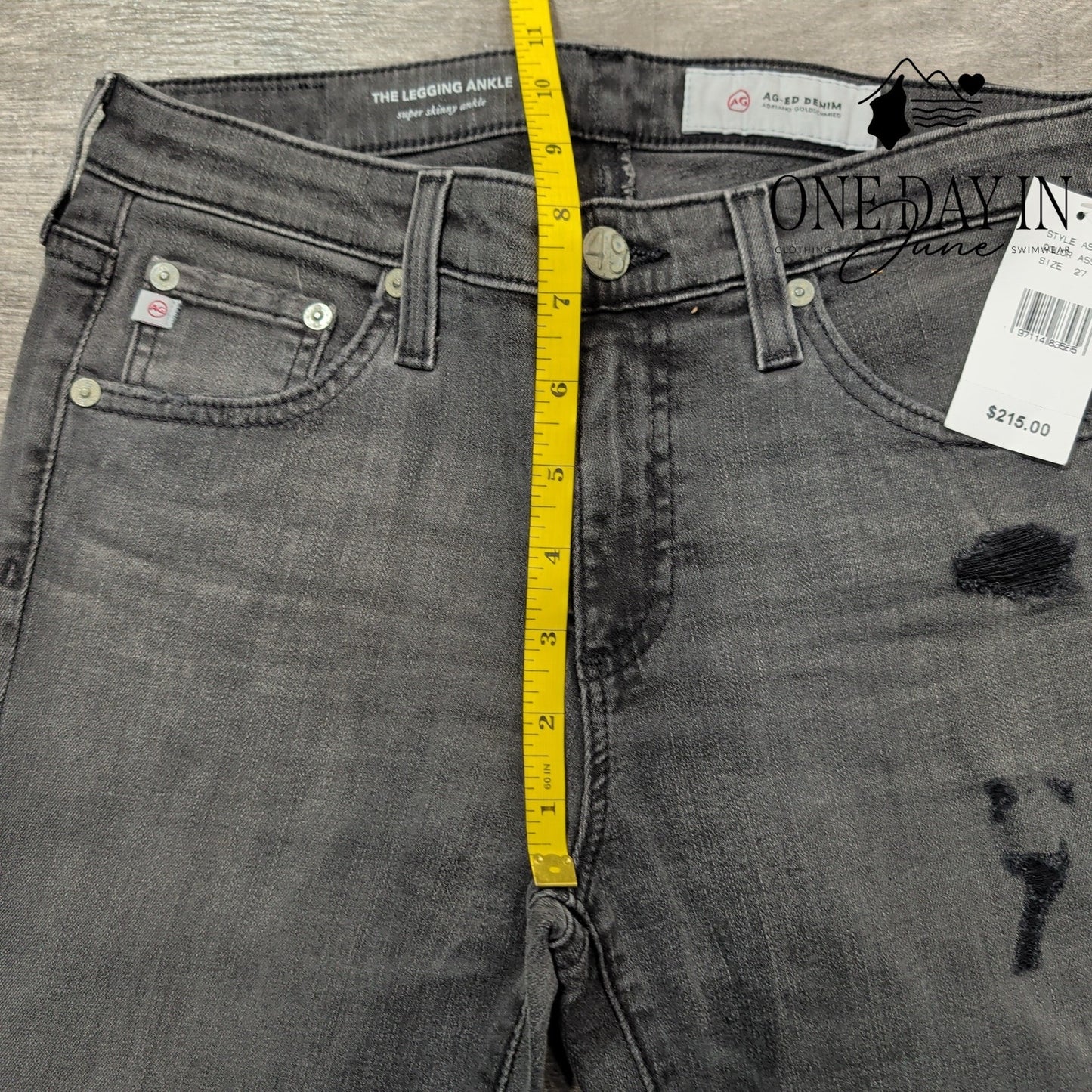 AG Adriano Goldschmied Legging Ankle Jeans Distressed Skinny NWT $215 Size 4 (27