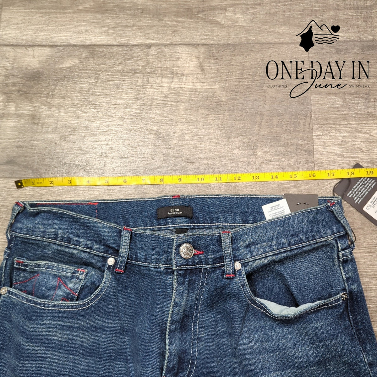 True Religion Geno Relaxed Slim Jeans Men's Dark Boreal NWT Size 34X30