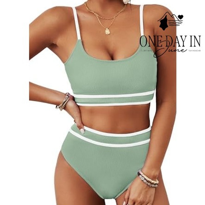 Blooming Jelly Ribbed Crop Bikini Swimsuit Size M
