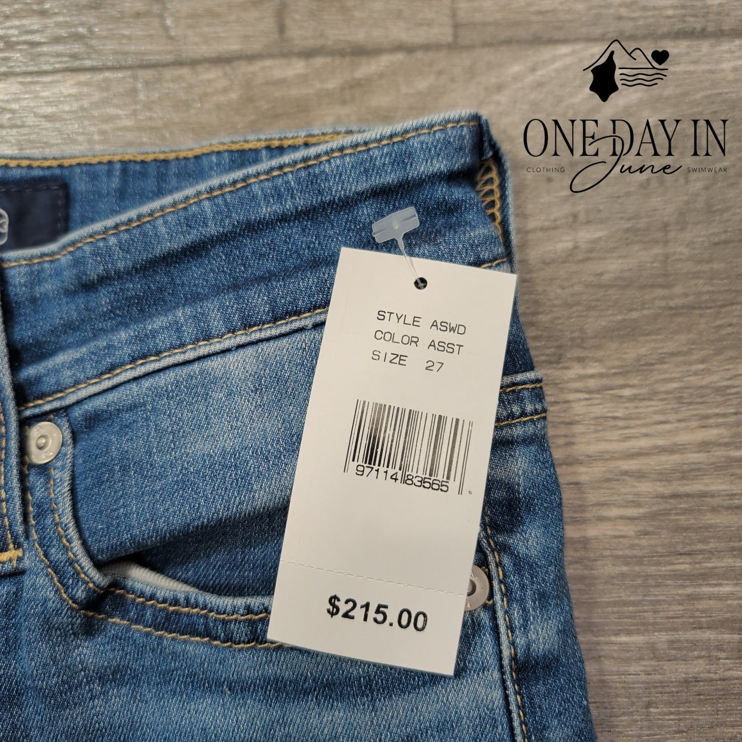 AG Adriano Goldschmied The Mila Super High Rise Skinny Jeans Blue NWT Size 4 (27