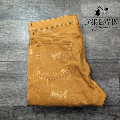 Rag & Bone Fit 1 Authentic Skinny Jeans Golden Brown Distressed NWT Size 36X32