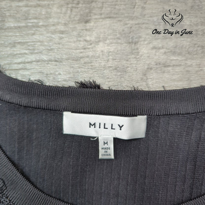 Milly Frill Edge Long Sleeve Sweater Size M
