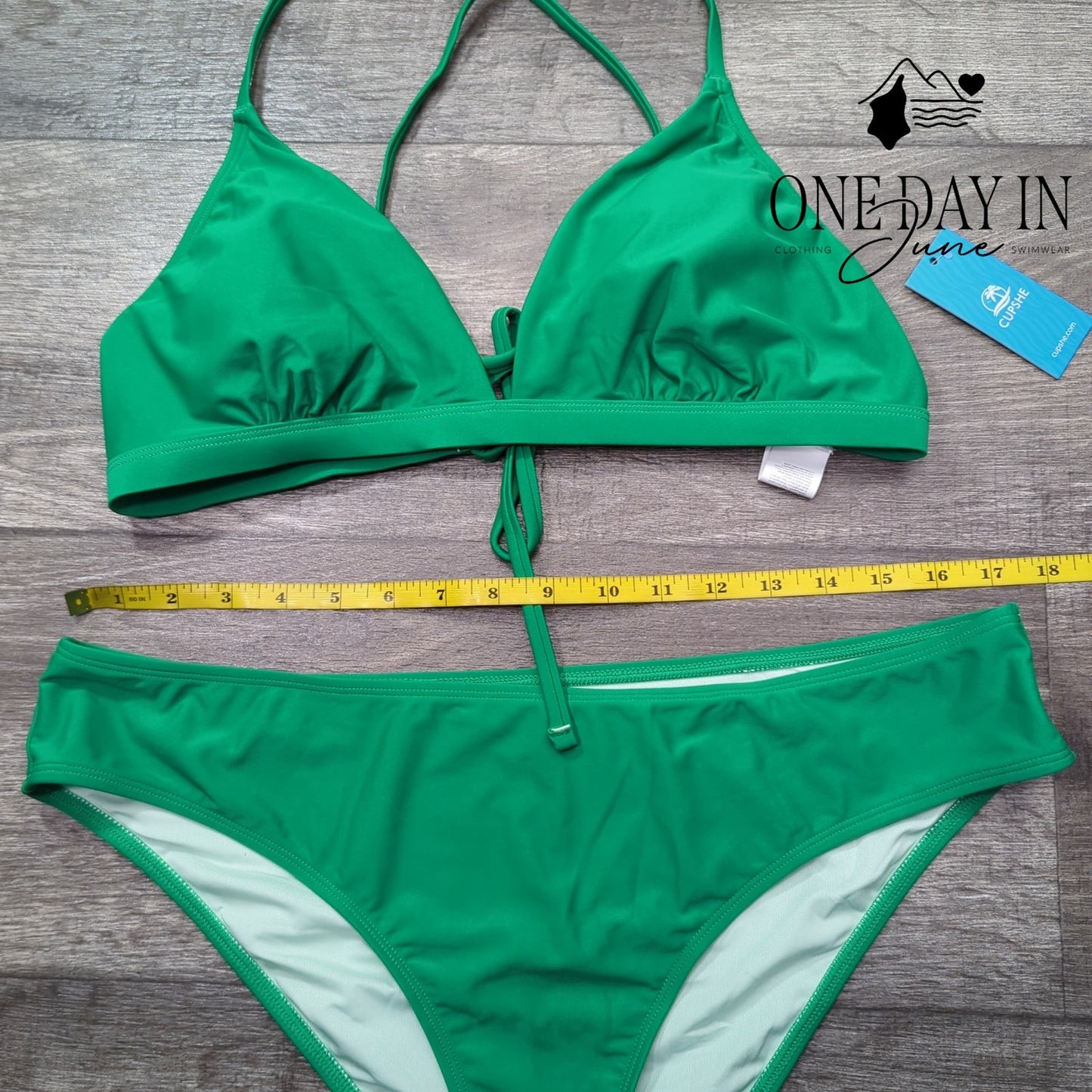 Cupshe Tie Back Triangle Bikini Swimsuit Size XL